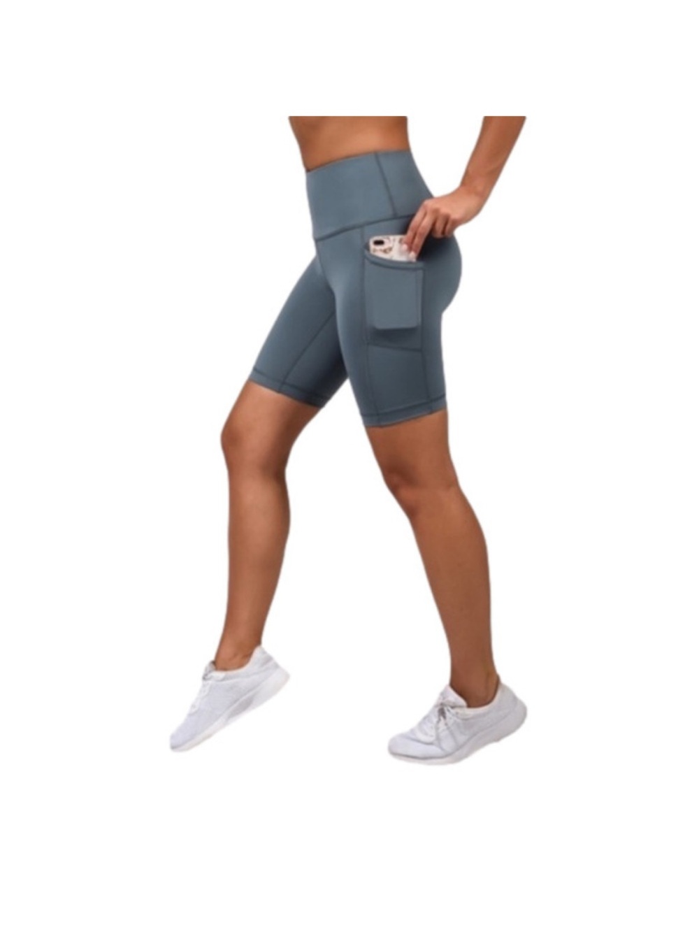 🖤5/$25 Yogalishious side pockets Dark Teal High-Rise Women's Workout Shorts